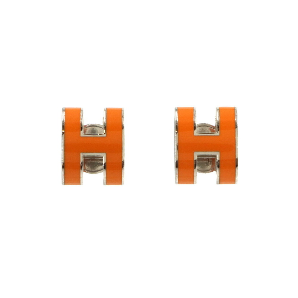 HERMES Silver Earrings